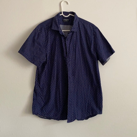 Navy blue button down express extra large shirt - Picture 1 of 2